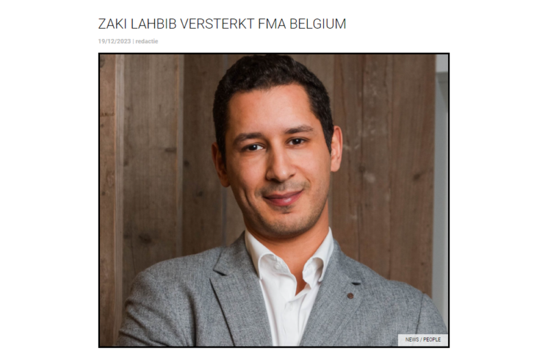 Zaki Lahbib versterkt fma Belgium